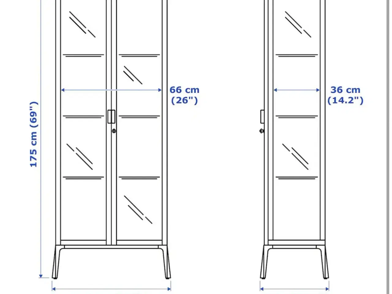 Billede 1 - MILSBO IKEA Vitrineskabe