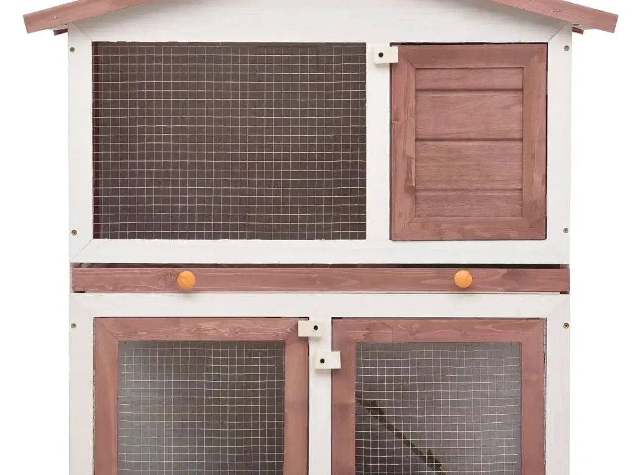 Billede 3 - Udendørs kaninbur 3 døre træ brun