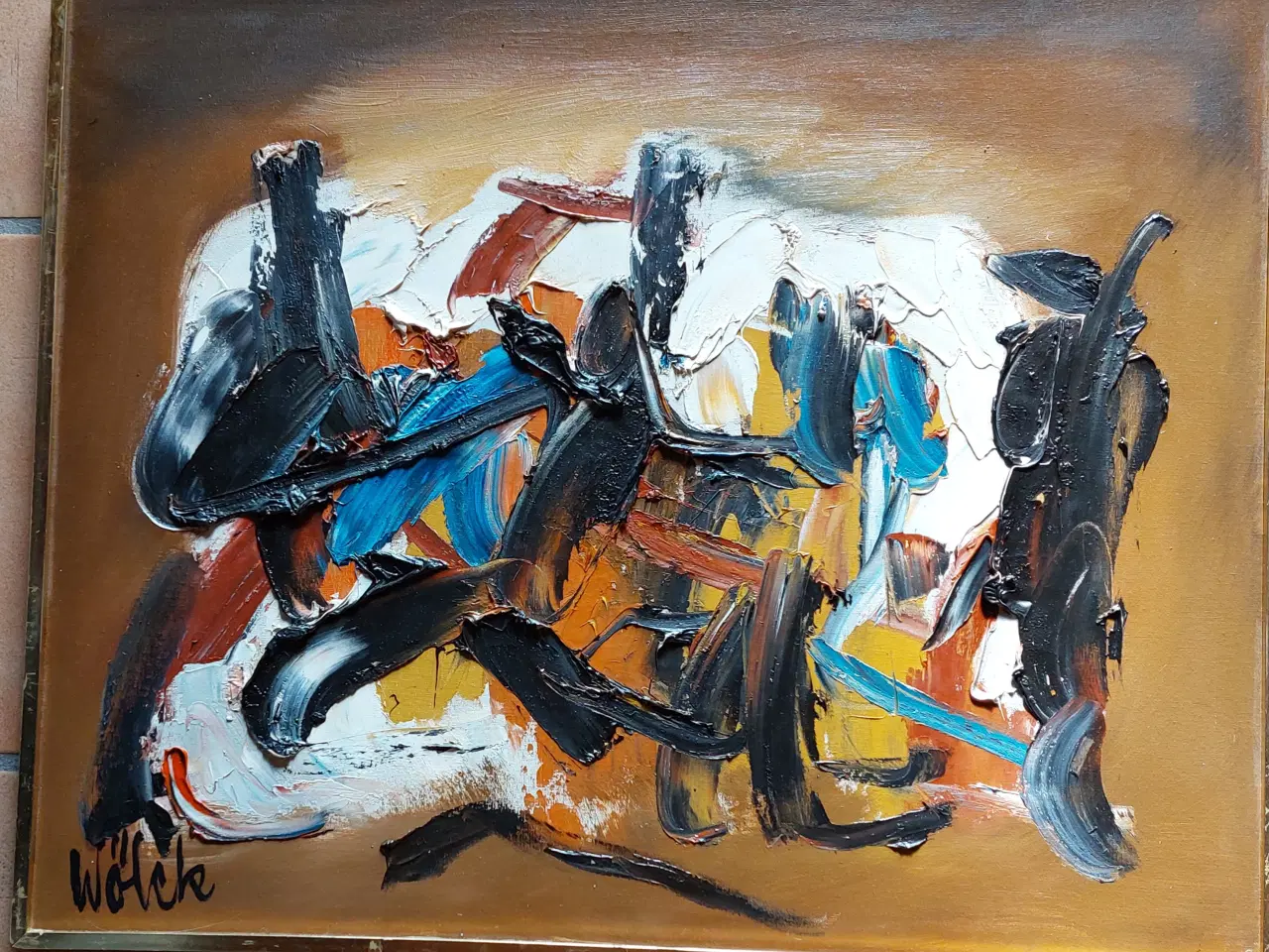 Billede 2 - PREBEN WØLCK - ( 1925-2000 )- oliemaleri