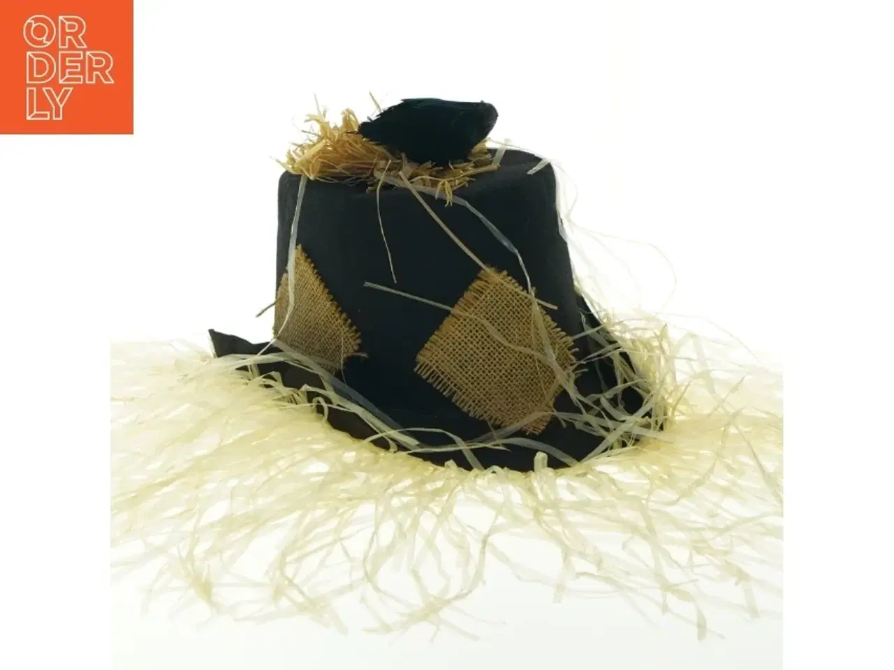 Billede 1 - Dekoreret sort hat (str. Ø. 30 cm)