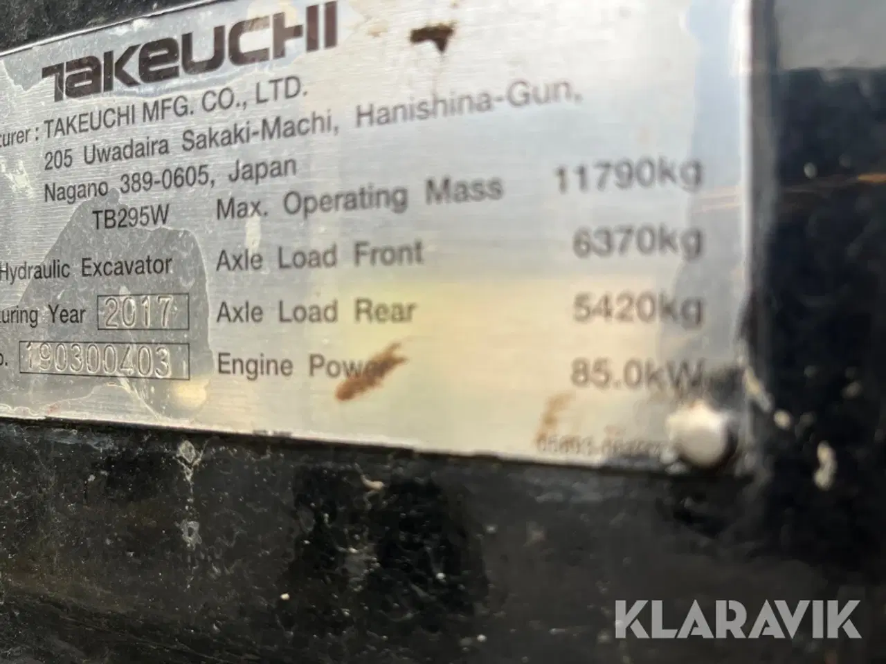 Billede 5 - Hjulgravemaskine Takeuchi TB295W