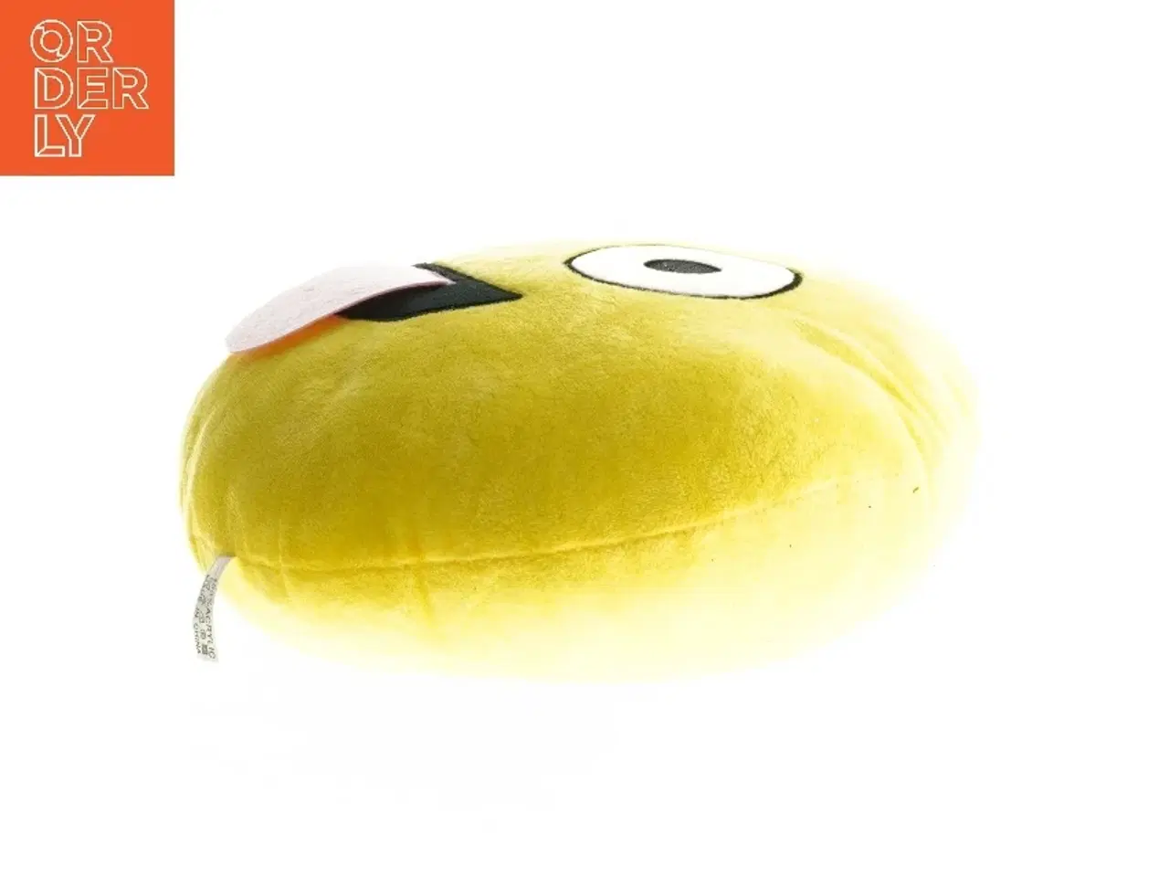 Billede 2 - Gul plyspude, smiley (str. 32 x 27 cm)