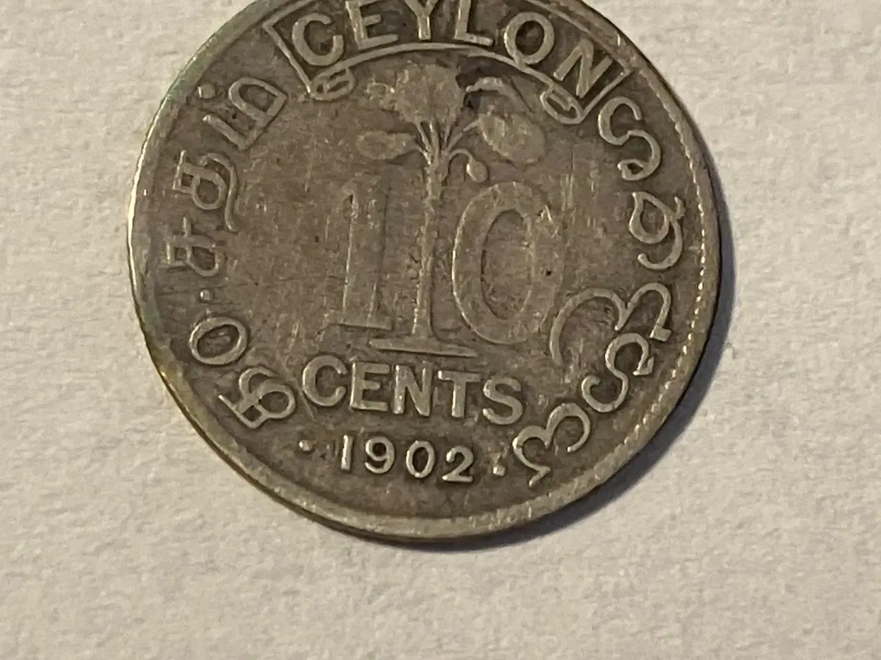 Billede 1 - 10 Cents Ceylon 1902