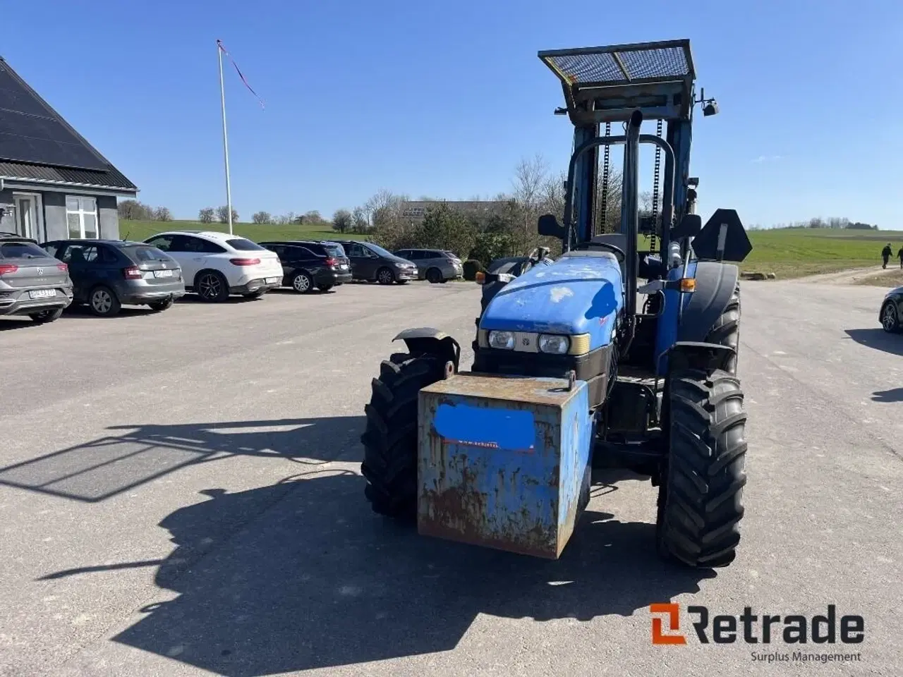 Billede 3 - New Holland TN 55 Udstyret som byggelift med bagmonteret hydraulisk byggelift, med pallegafler