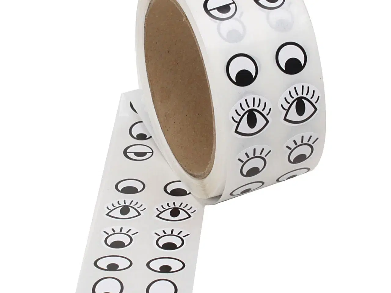 Billede 1 - 2000 Klistermærkeøjne i Sort og Hvid - Kreativ Dekoration