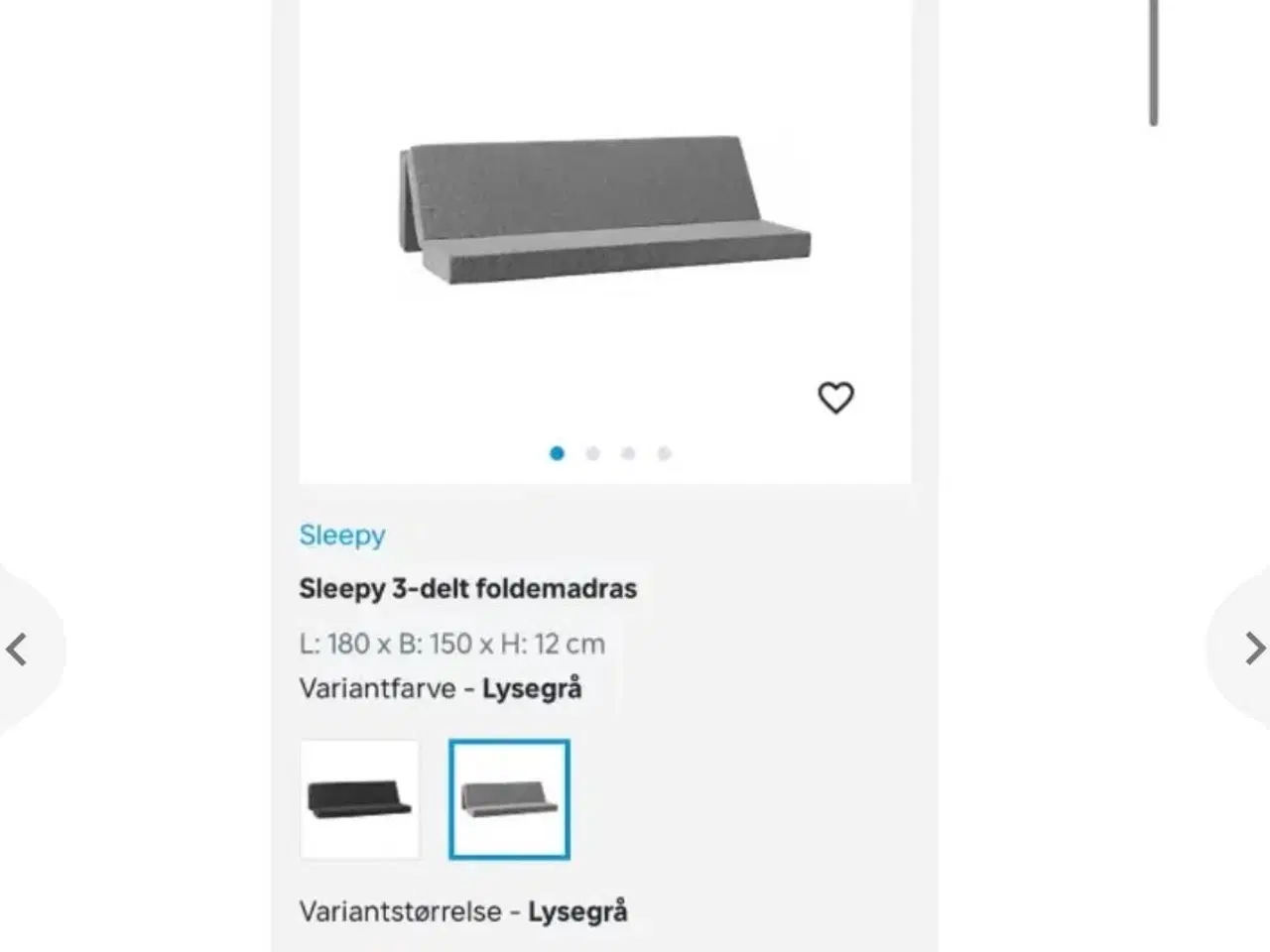 Billede 1 - 3 delt foldemadrassen