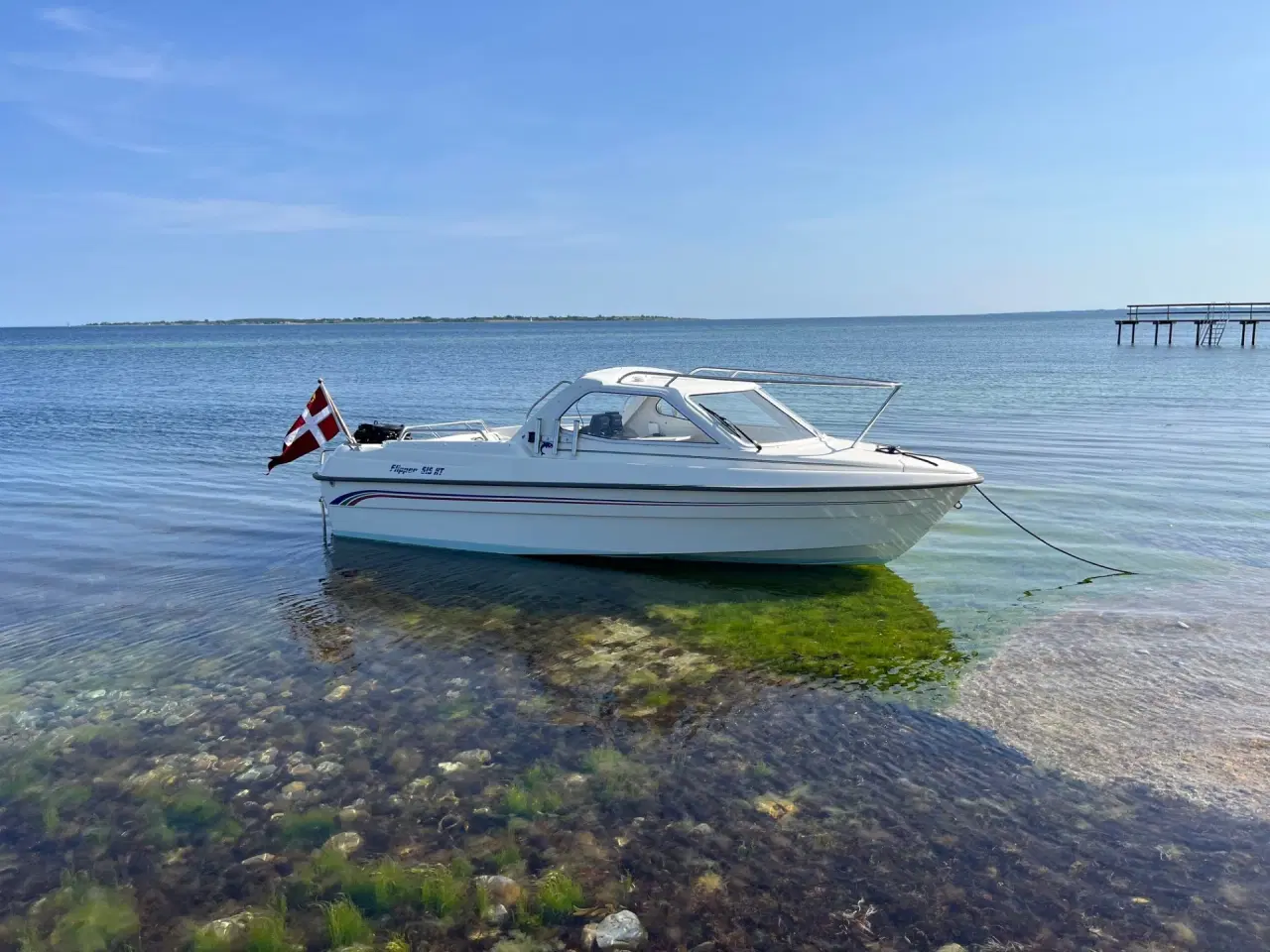 Billede 1 - Kabinebåd Flipper 515 HT med bådtrailer og 60 hk