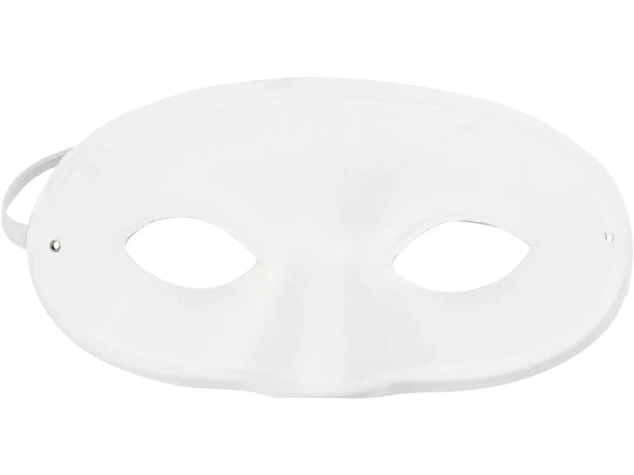 Billede 1 - Halvmaske, H: 9,5 cm, B: 18,5 cm, hvid, 1 stk.