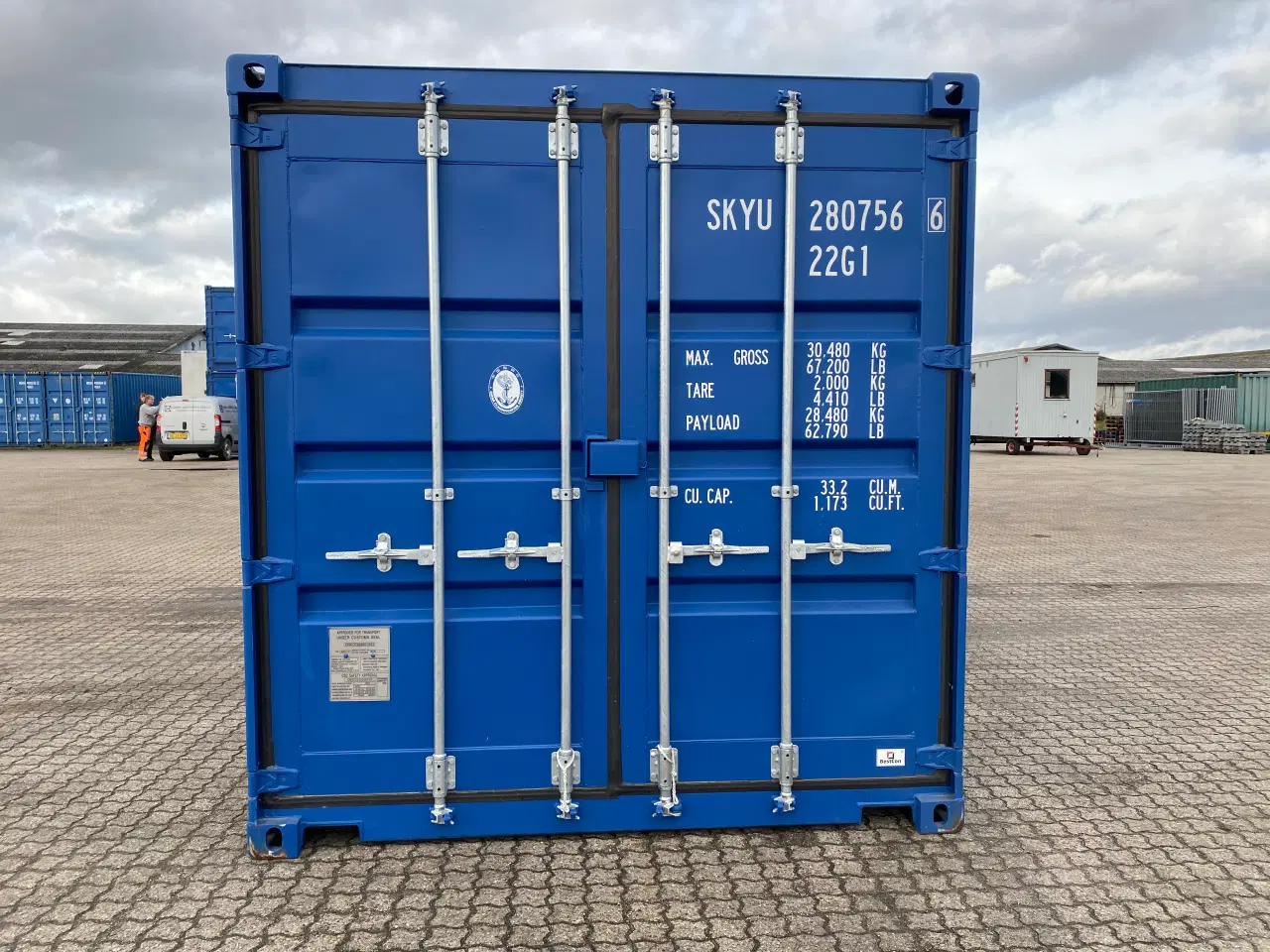 Billede 1 - 20 fods container KUN i Blå - TILBUD - TILBUD 