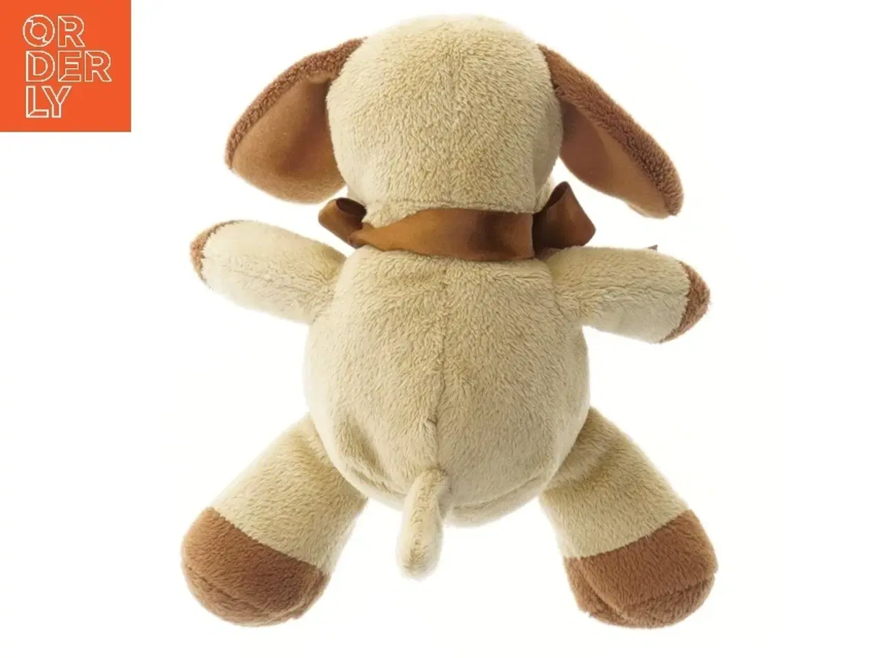 Billede 2 - Bamseformet tøjdyr med brun sløjfe (str. 17 cm)