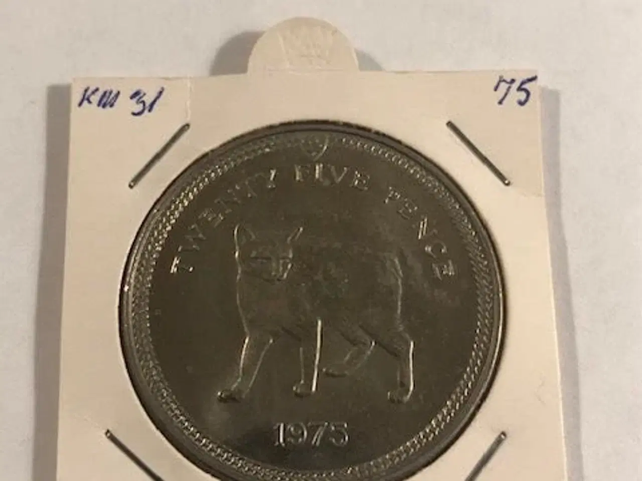 Billede 1 - 25 pence Isle of man 1975