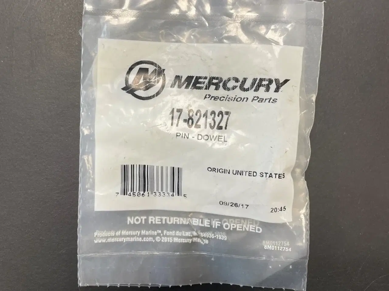 Billede 1 - Quicksilver Pin Dowel Mercury