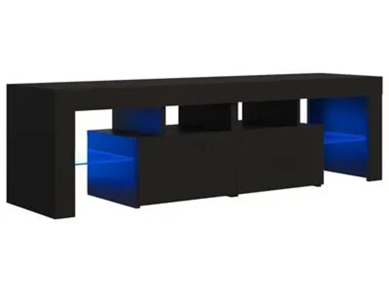 Billede 1 - vidaXL tv-bord med LED-lys 140x36,5x40 cm sort