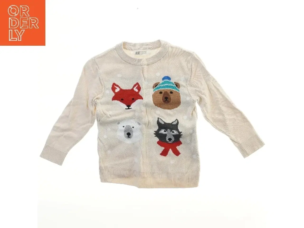 Billede 1 - Julesweater med dyremotiver fra H&M (str. 104)
