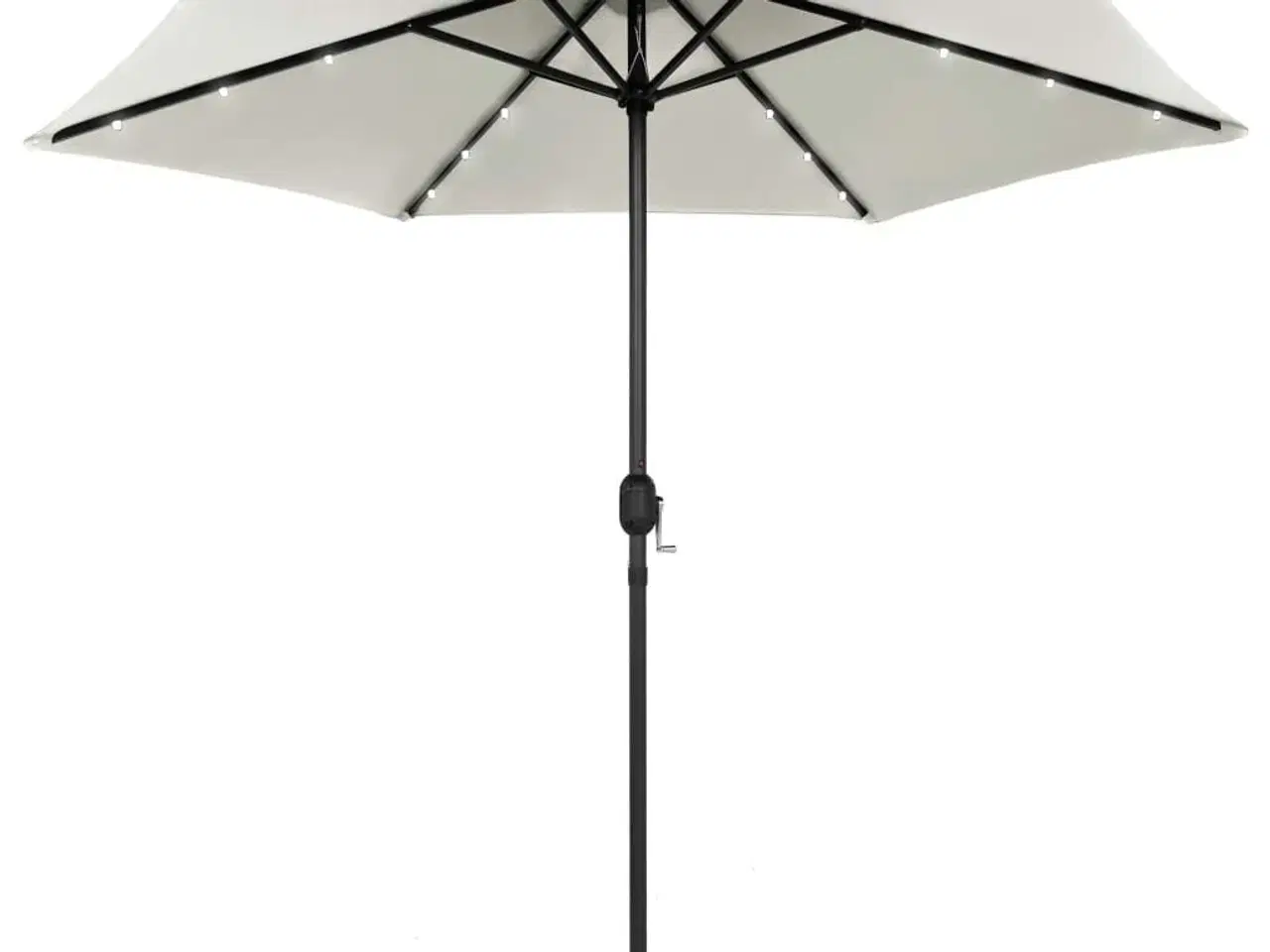 Billede 1 - Udendørs parasol med LED-lys og aluminiumsstang 270 cm sandhvid