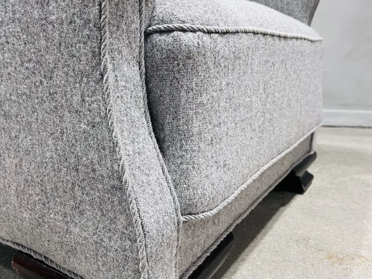 Billede 10 - Art Deco-lænestol, 1930', nyrestaureret, lys grå