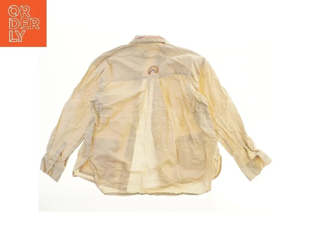 Billede 2 - Langærmet skjorte med broderi fra Juna (str.  s/m, 63x75 cm)