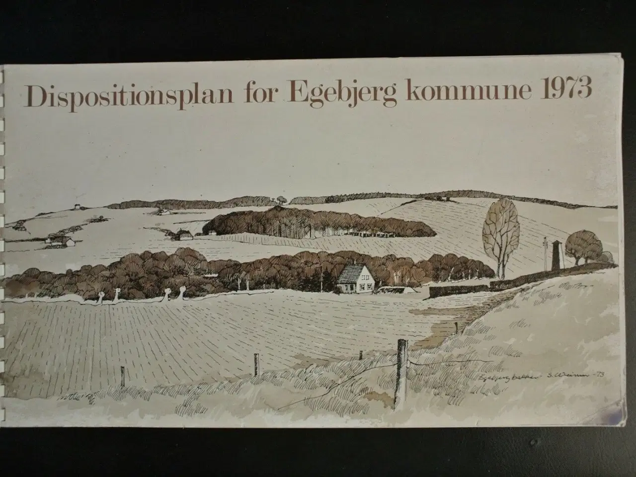 Billede 1 - dispositionsplan for egebjerg kommune 1973, af len