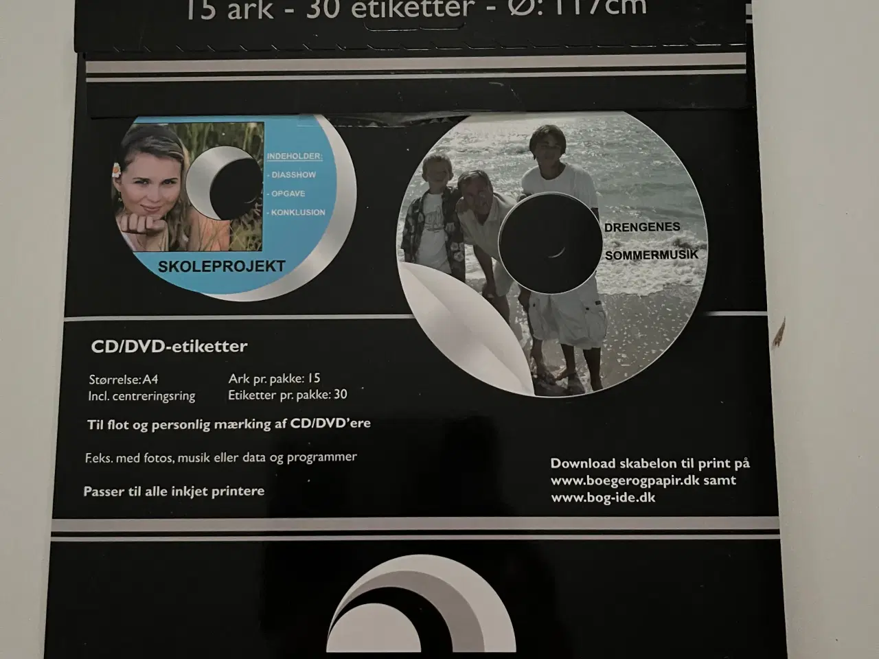 Billede 1 - 6 stk cd/ dvd etiketter 