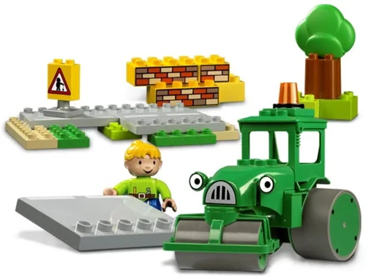 Billede 1 - Lego Vinni og Tromle bygger en vej Dublo