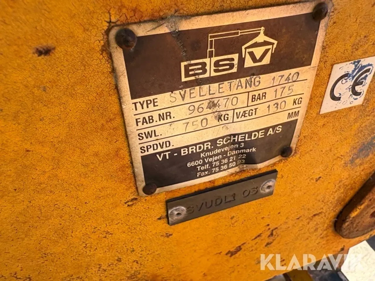 Billede 4 - Hydraulisk svelletang incl skinnetang BSV 1740
