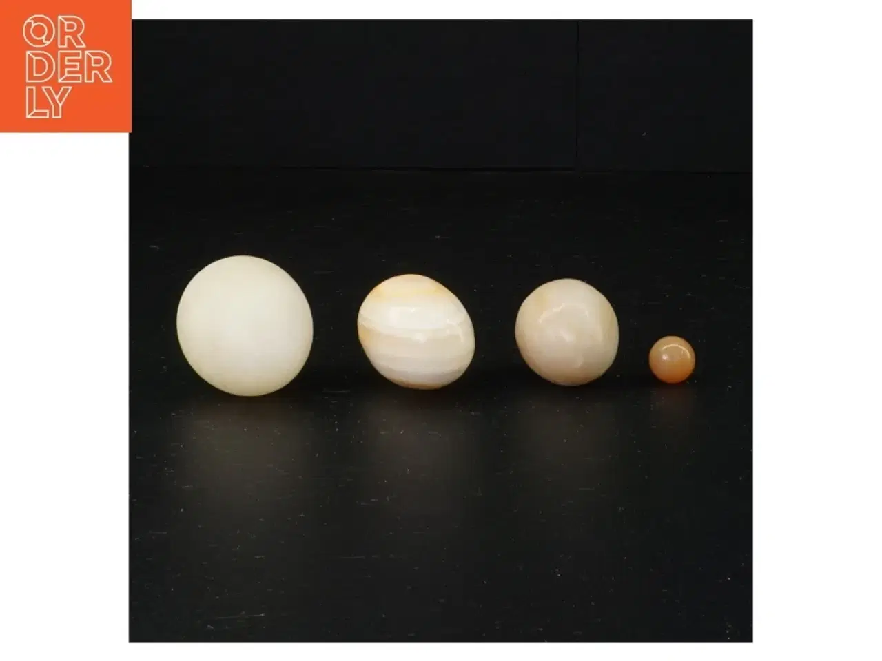 Billede 1 - Samling af Onyx marmor æg (str. 2 cm til 7 cm)