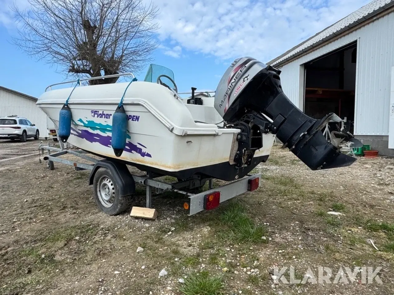 Billede 3 - Båd og bådtrailer Fisher 435 Open