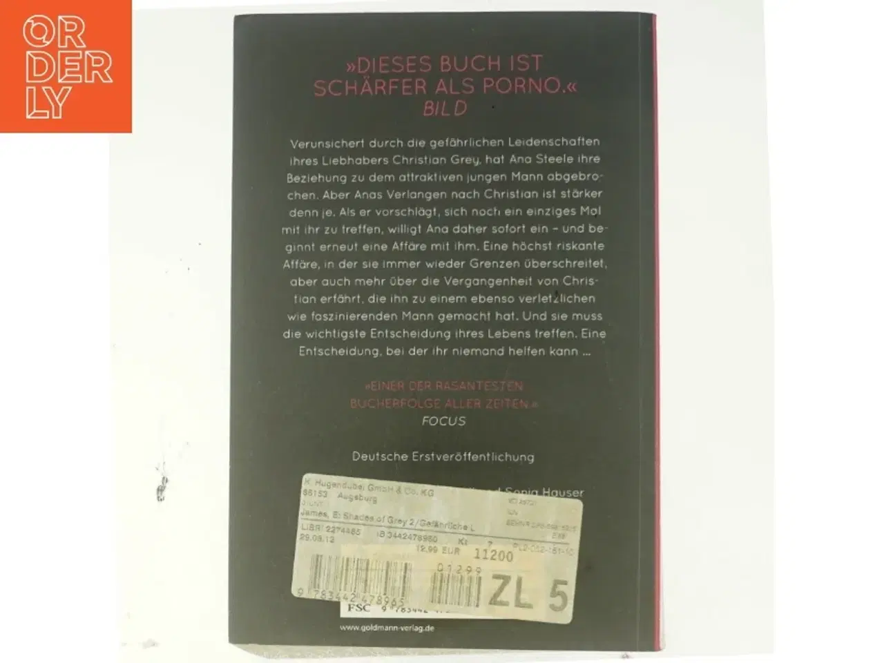 Billede 3 - Gef&#228;hrliche Liebe : Roman = Shades of Grey - Gef&#228;hrliche Liebe af E L James (Bog)