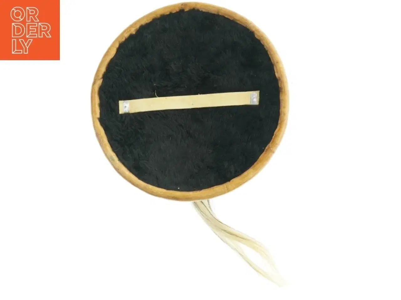 Billede 3 - Traditionelt håndlavet skjold med hestehår (str. Ø 34 cm)