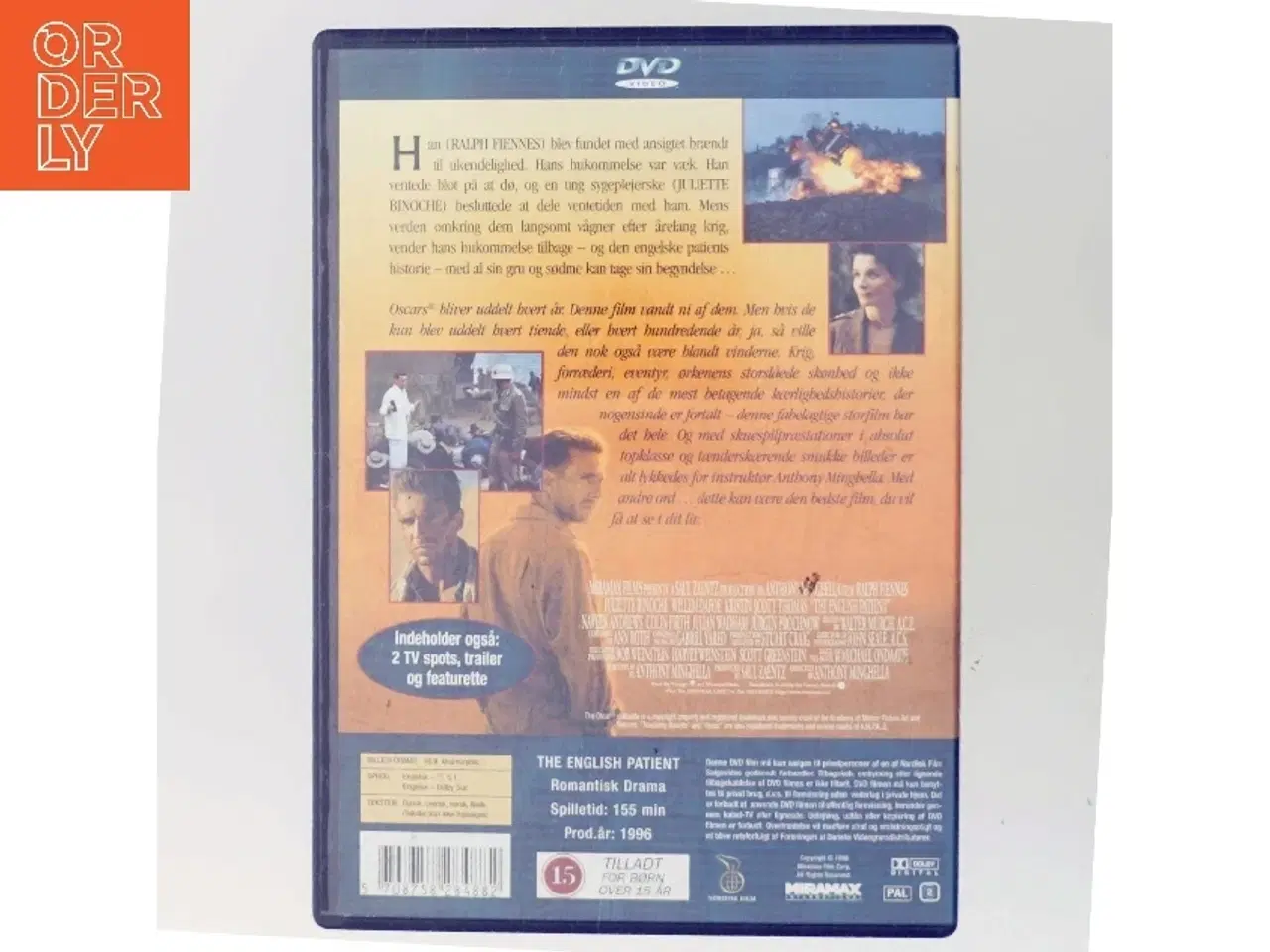 Billede 3 - DEN ENGELSKE PATIENT med Ralph Fiennes (DVD)