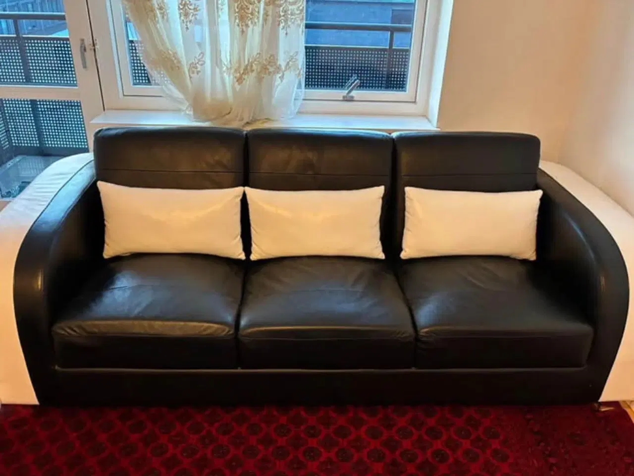 Billede 4 - Læder Sofasæt 