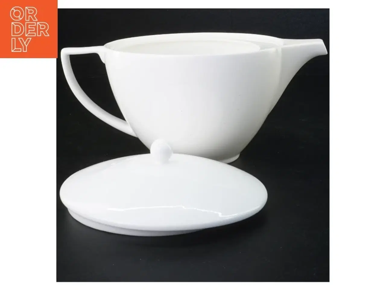 Billede 2 - Hvid tekande med låg fra Jasper Conran (str. 27 x 14 cm)