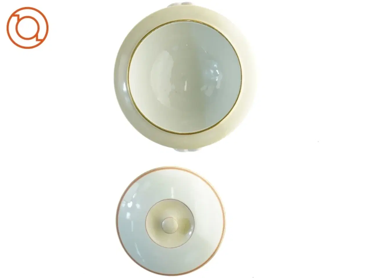Billede 2 - Suppeterrin med låg fra københavns porcelæns fabrik (str. 25 x 11 cm)