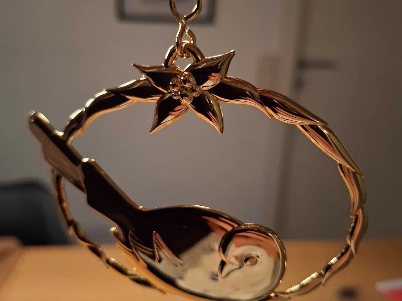 Billede 1 - Georg Jensen ornament spurv i guld