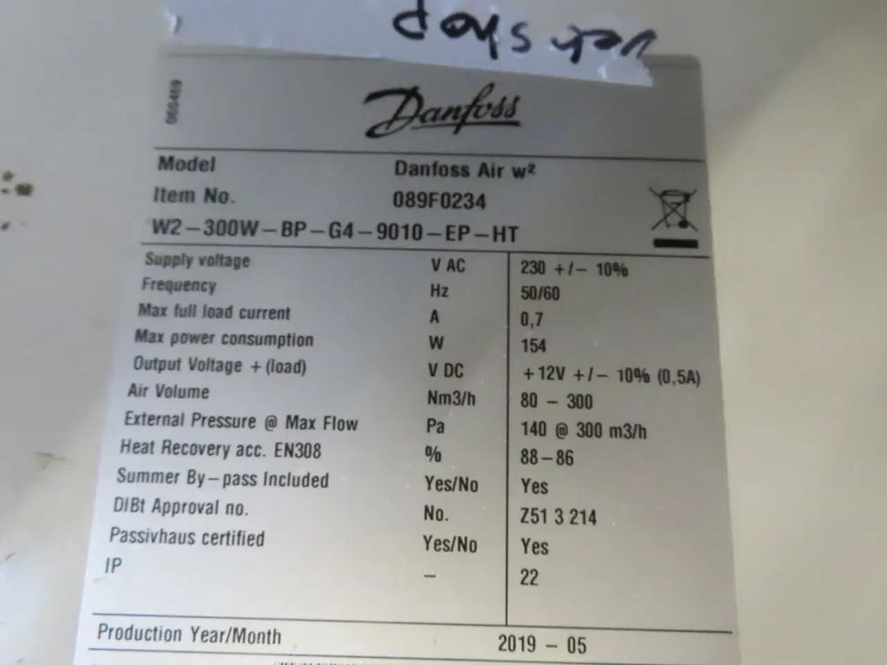 Billede 2 - Ventilationsanlæg - DANFOSS AIR W2