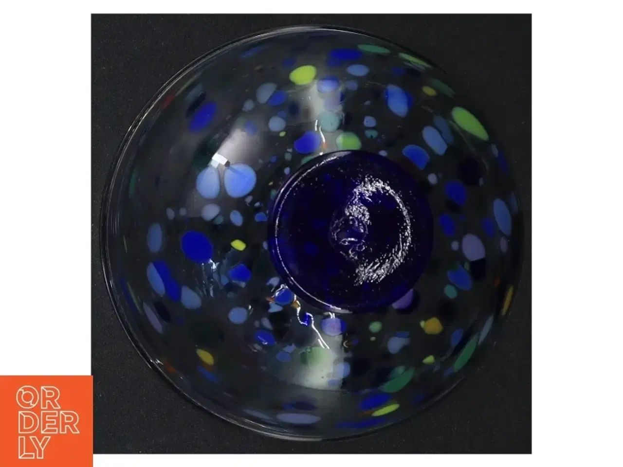 Billede 3 - Farvet glas skål (str. 9 x ø 12,5 cm)