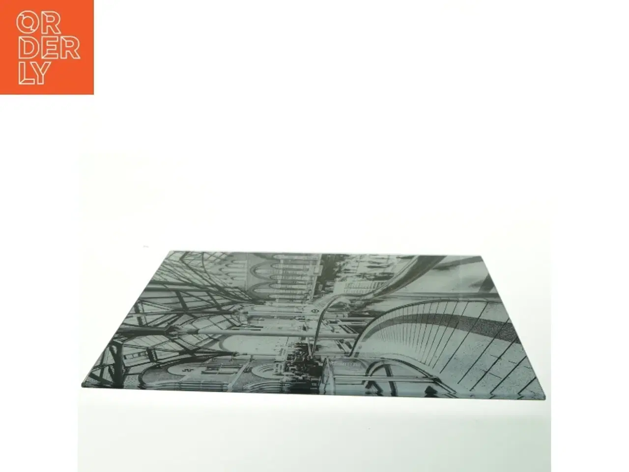 Billede 3 - Sort-hvidt vægbillede på glas - af indendørs arkitektur (str. 30 x 30 cm)