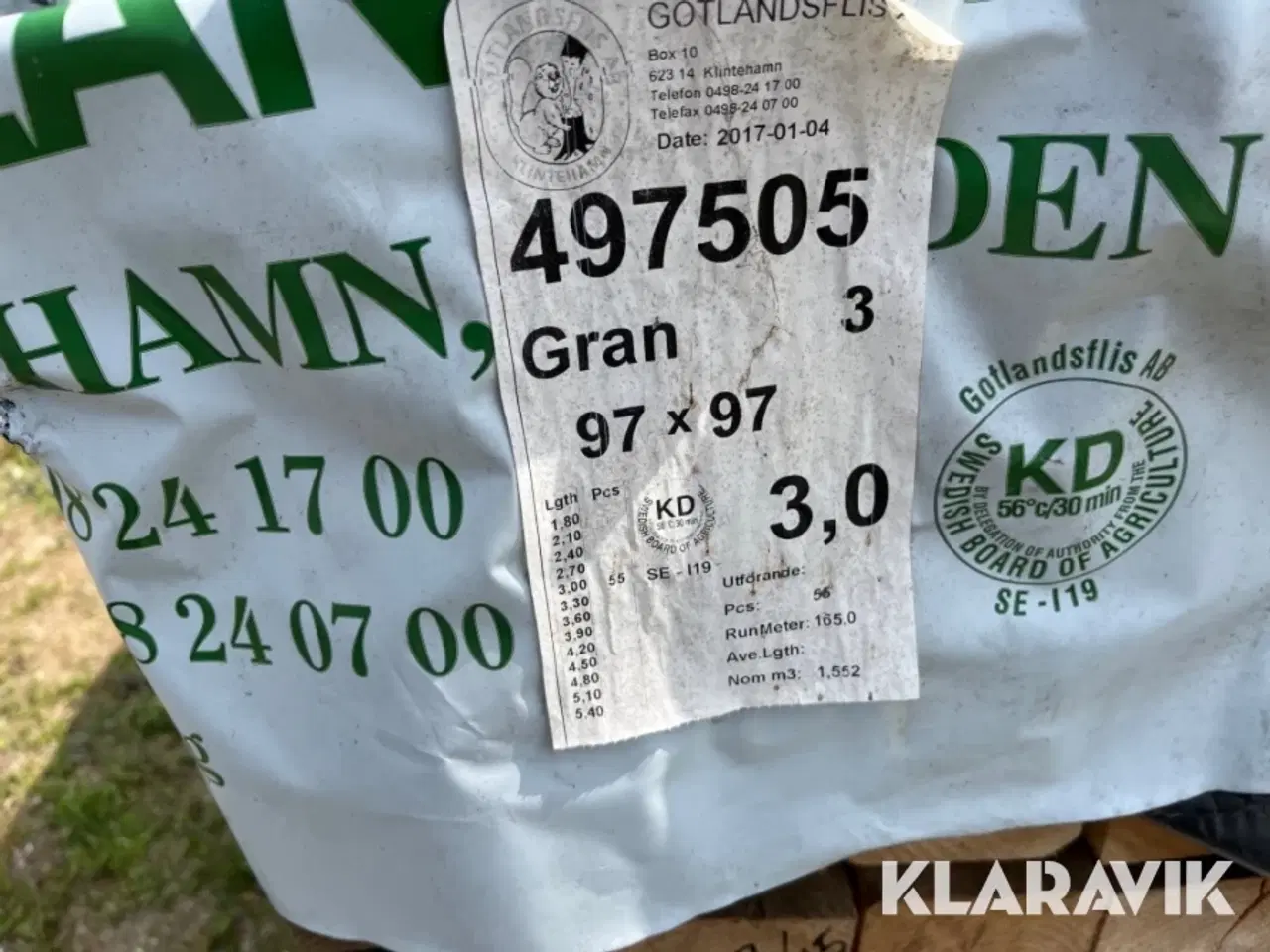 Billede 4 - Tømmer Gotlandsflis Gran 330 meter