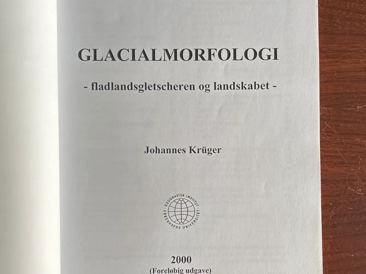 Billede 2 - Glacialmorfologi - fladlandsgletscheren og landska