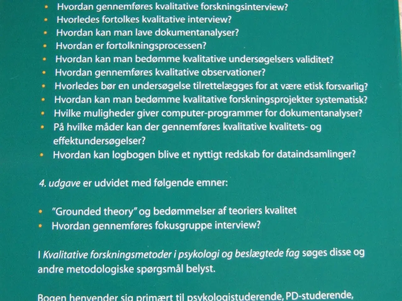 Billede 2 - Kvalitative forskningsmetoder i psykolog