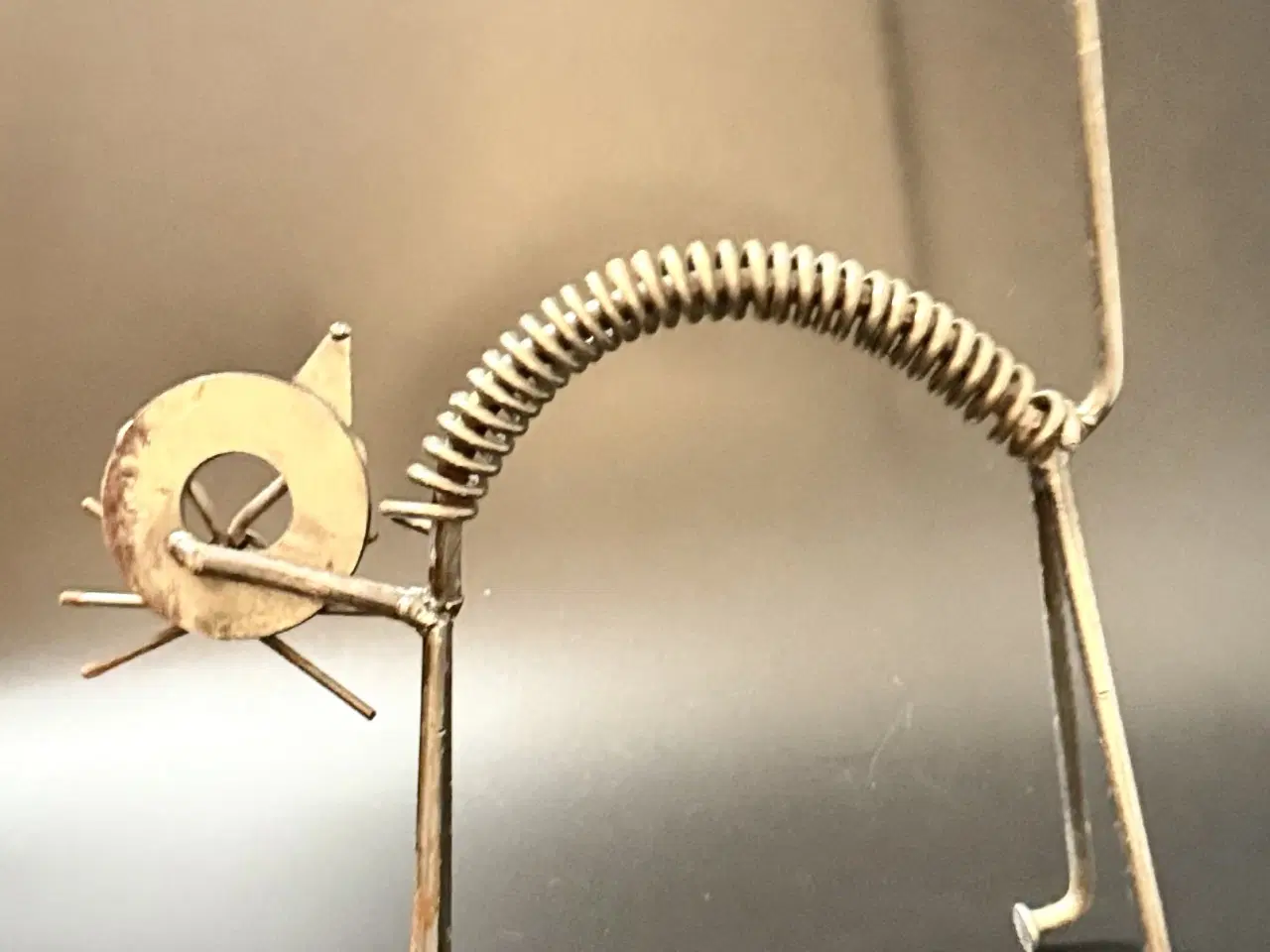 Billede 3 - Vintage håndlavet metal kat – scrap art – 26 cm