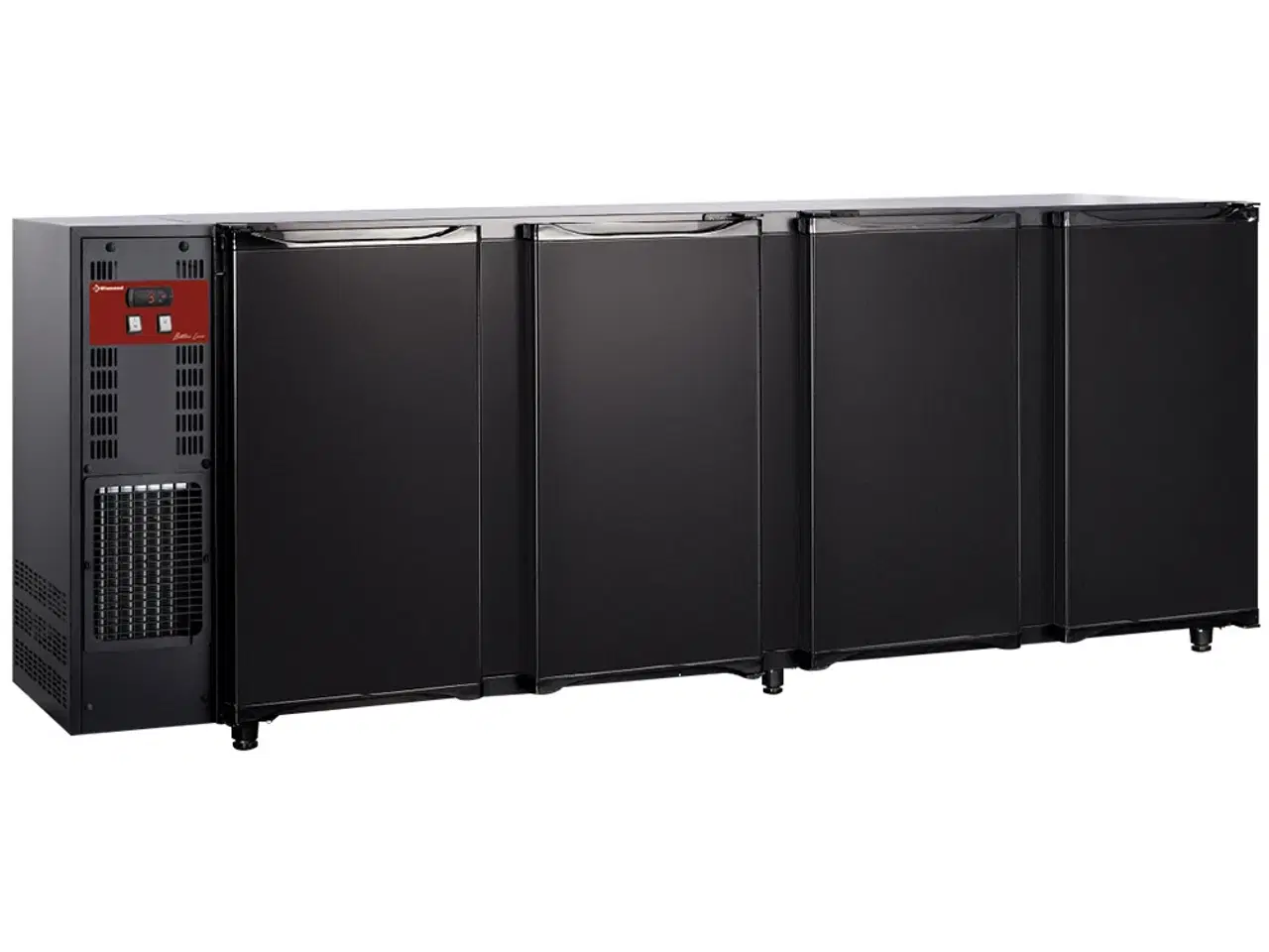 Billede 1 - Sort 4-Dørs Bar-Køler i Skinplate – 783 Liter