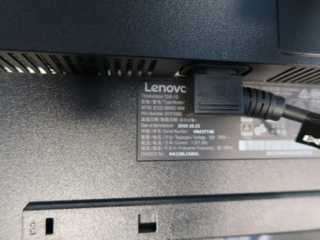 Billede 4 - 2 stk. computerskærme LENOVO ThinkCentre TIO24Gen3, ThinkVision T24i-10
