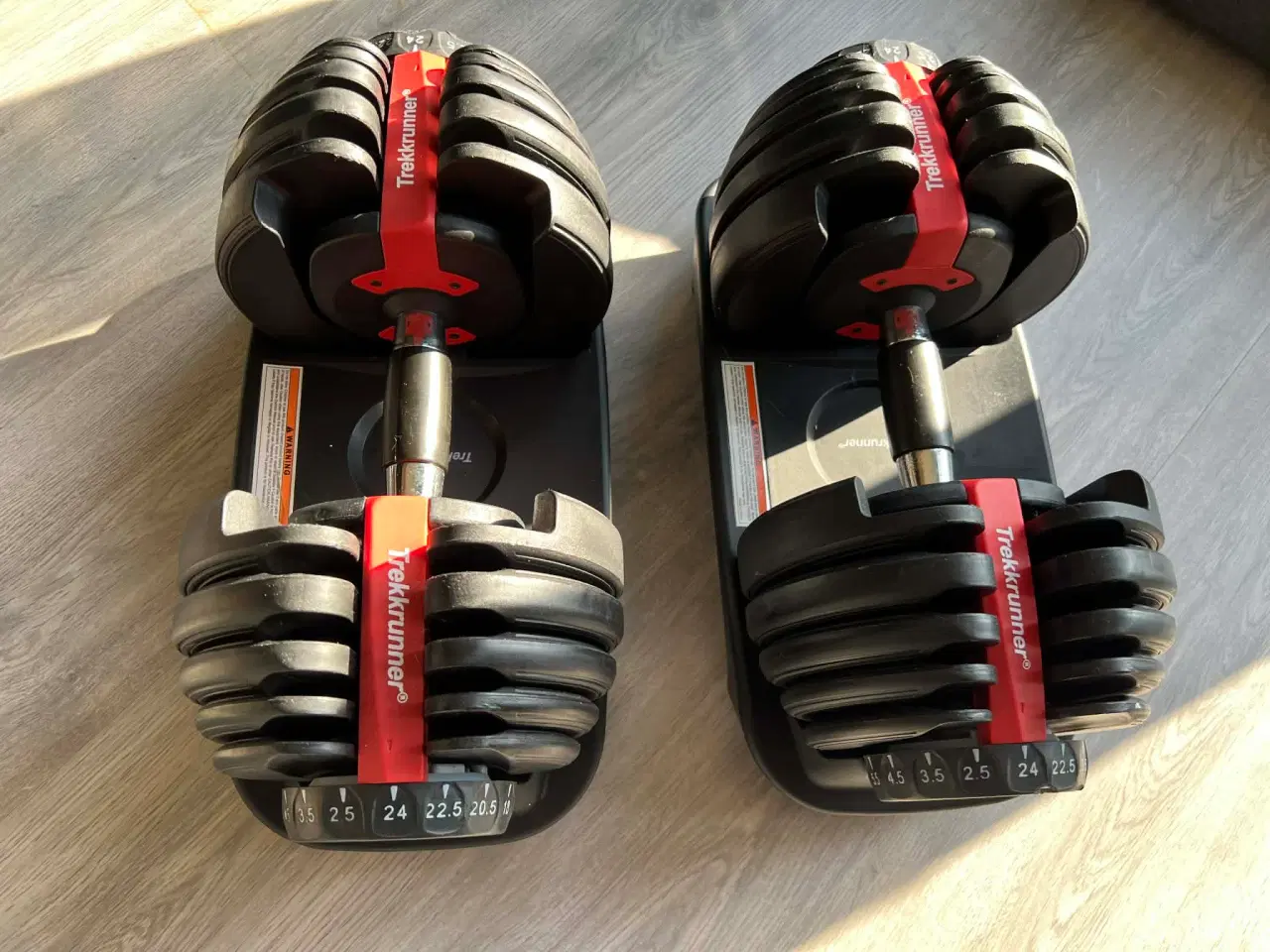 Billede 1 - Sælges: Trekkrunner justerbare håndvægte 24 kg