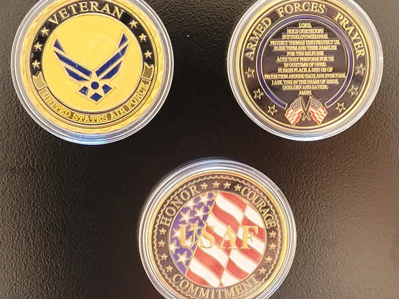 Billede 2 - USA Airforce challenge coins 3 stk