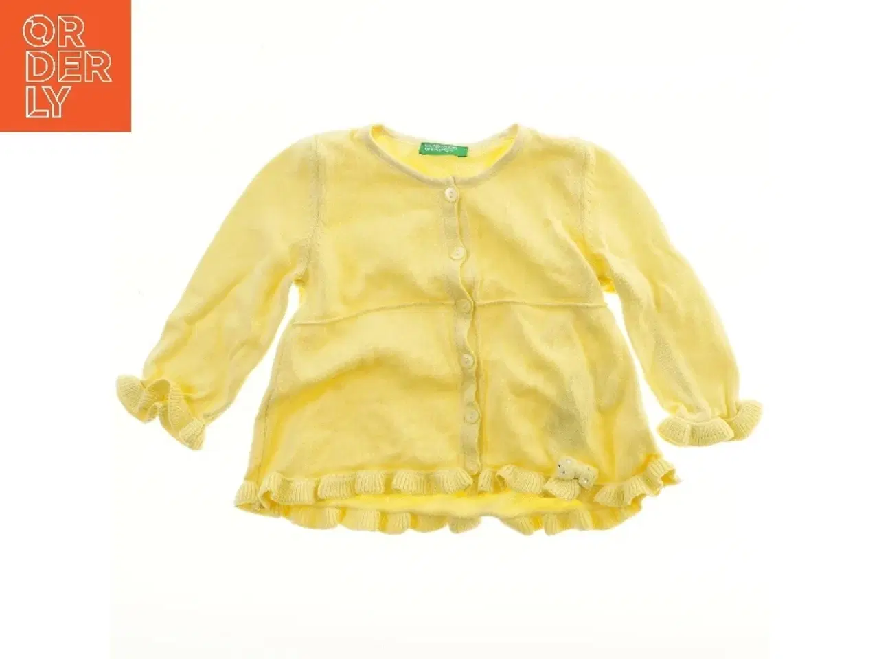 Billede 1 - Gul cardigan med knapper (str. 68)