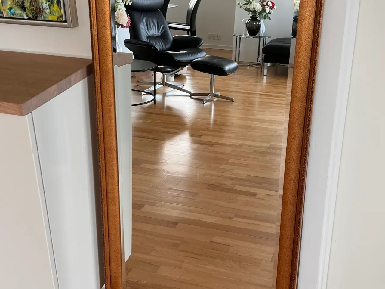 Billede 1 - Flot spejl med kobber og facet. Spécial lavet. 