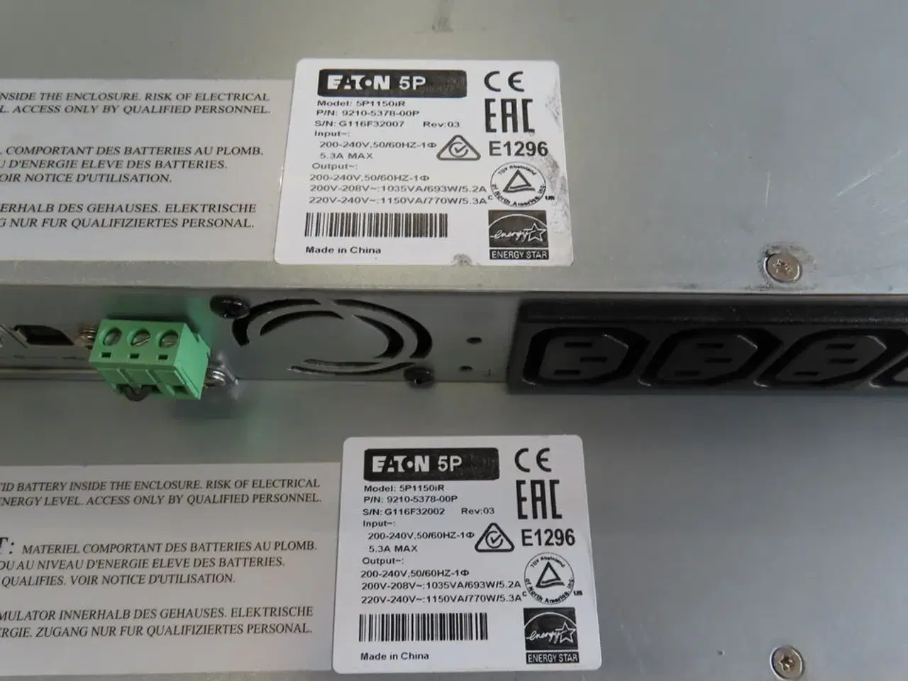 Billede 6 - 2 stk. UPS EATON 5P 1150 (Forsendelse ikke muligt)