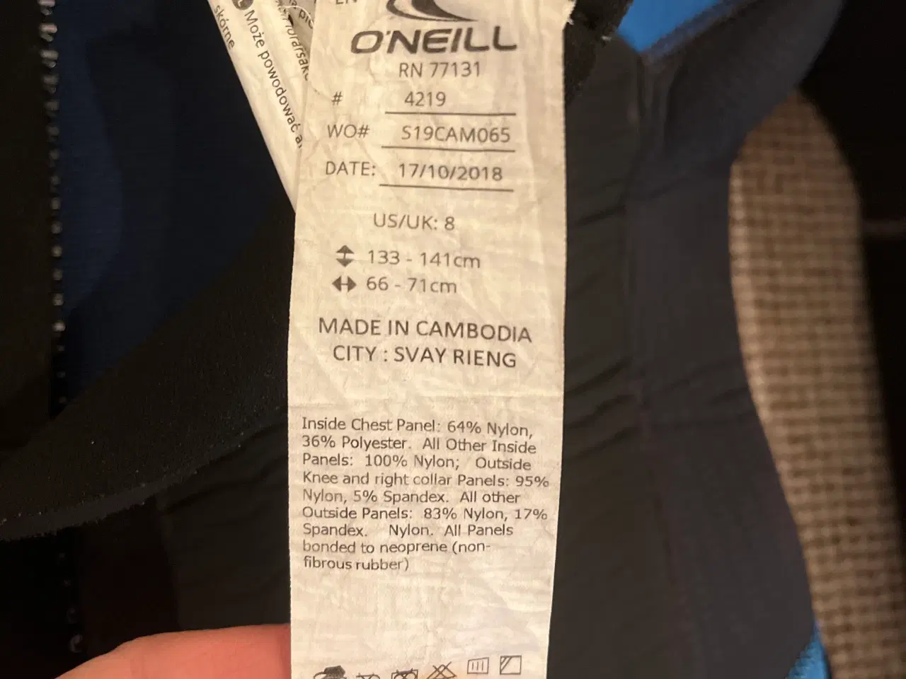 Billede 3 - 4/5 mm våddragt 8år, 133-141cm fra O’Neall Epic