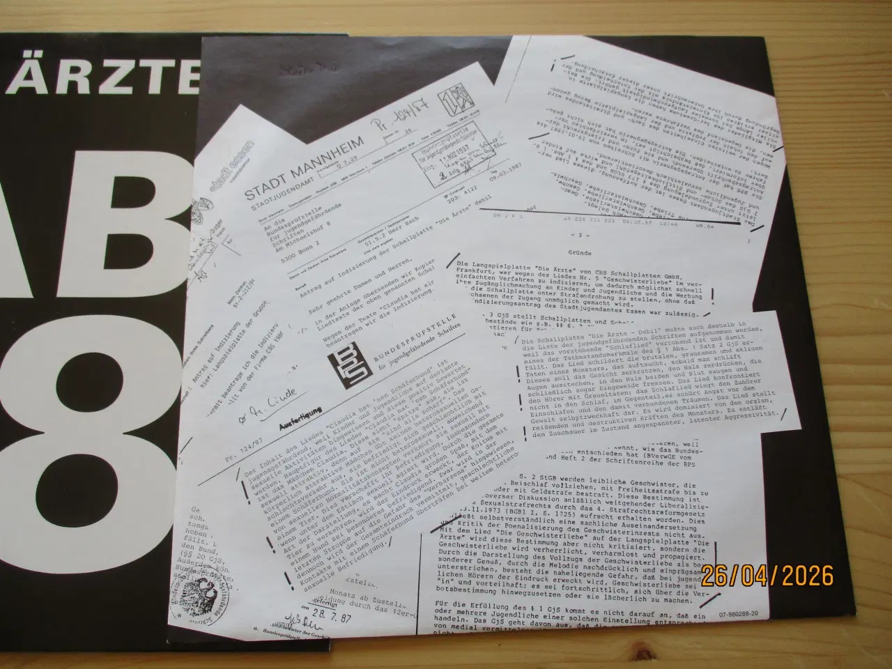 Billede 5 - Die Ärzte - Ab 18 + Punkrock 10" Vinyl + 1987 +